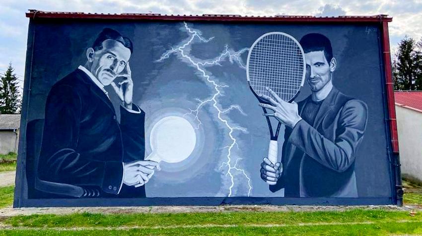 MURAL TESLE I ĐOKOVIĆA KRASI REPUBLIKU SRPSKU